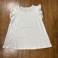 ホワイトフリル袖Tシャツ 120サイズ