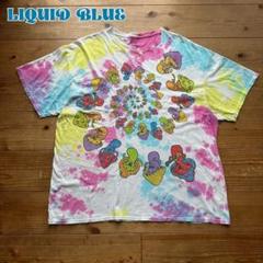希少 リキッドブルー グレイトフルデッド キノコ プリント タイダイTシャツ