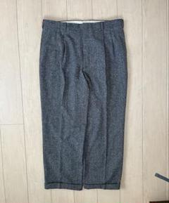 90s unknown ワイドスラックス cityboy usa古着 ウール L US古着 80s～90s ラルフローレン リネン・サマーウール ワイド
