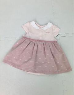 トッカ　ベビー　ロンパース ワンピース　半袖　リボン　80