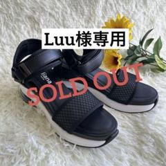 【美品】＋diana 黒ウェッジサンダル スポーツサンダル ラグジュアリー DIANA ダイアナ パール付きウェッジサンダル （黒カーフ