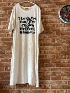ヒステリックグラマー ロング丈半袖Tシャツ ワンピース　ヒスガール HYSTERIC GLAMOUR Tシャツ ワンピース スリット ヒスガール