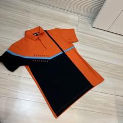 高級ライン　デサントゴルフ　モックネックシャツ オレンジ/ネイビー　サイズO 楽天市場】アウトレット OUTLET セール SALE 7745 ストレッチ入
