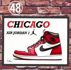 AIR JORDAN 1 Chicago コミックシューズ ポスター 1枚