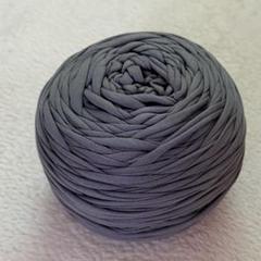 毛糸　ハンドメイド　Tシャツヤーン　チャンキーヤーン　グレー　かぎ針　クロシェ