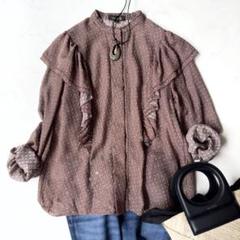 Drawer⭐️ドゥロワー ブラウス シャツ⭐️バンドカラー  ノーカラー⭐️美品 2025年最新】Drawer カラー/ネック：バンドカラー/ノーカラー 五