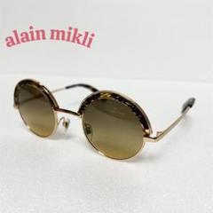 80's アランミクリ alain mikli ラウンド型 サングラス ゴールド