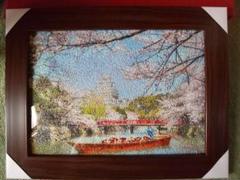 ベトナム 米絵 城 ライスピクチャー 日本画 風景画 姫路城 桜 ベトナム 米絵 城 ライスピクチャー 日本画 風景画 姫路城 桜