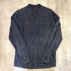 A.P.C アーペーセー インディゴ デニム フリルシャツ 34 A.P.C - A.P.C アーペーセー インディゴ デニム フリルシャツ 34