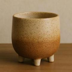 手作り陶器プランター ― アースグラデーション脚付き 5423 手作り陶器プランター ― アースグラデーション脚付き 5423