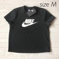 NIKE レディース【M】ヘリテージ メッシュ 黒 半袖Tシャツ