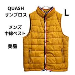 QUASH クアッシュ サンブロス メンズ中綿ベスト Lサイズ ダイダイ色 美品