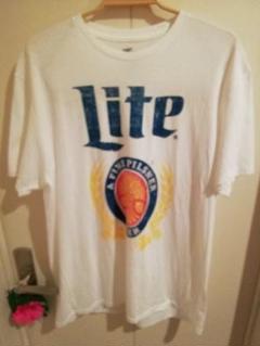 2【激安送料込み】新品 Miller Lite Tシャツ メンズ TシャツL