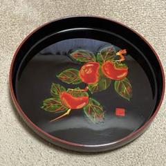 未使用】八雲塗 日本製 柿絵 お盆 膳 黒うるし塗り - メルカリ