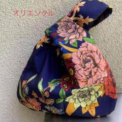 新品　オリエンタル　花柄　ナイロンバッグ 浴衣　花火