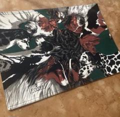 ○美品PIACENZA NATURA 超大判シルク総柄フクロウスカーフ