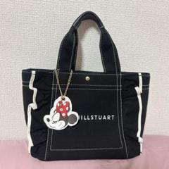 ILLSTUART 黒 ハンドバッグ ミニーマウスチャーム付き ILLSTUART 黒 ハンドバッグ ミニーマウスチャーム付き - メルカリ