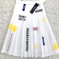 【新品】PEARLY GATES ドットエアー プリーツスカート ロゴ 0