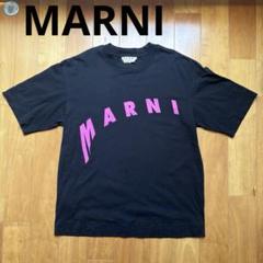 MARNI ピンクロゴ Tシャツ ブラック