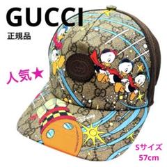 GUCCI✖️Disney ドナルドキャップ Gucci x Disney Donald Duck Print Trucker Cap Ebony/Beige
