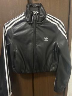adidas クロップドレザージャケット adidas クロップドレザージャケット - メルカリ