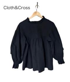 Cloth\u0026cross クロスアンドクロス コットン ブラウス 黒