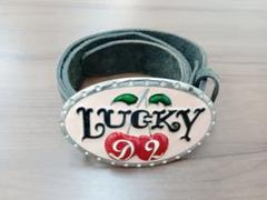 ディースクエアード　Lucky 92 チェリーバックル スエードベルト　小物 ディースクエアード Lucky 92 チェリーバックル スエードベルト