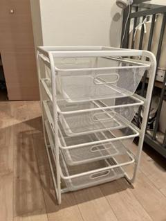 IKEA アルゴート　 ホワイト メッシュ収納ラック 4段（分解して発送） ☆IKEA アルゴート☆4段メッシュラック ホワイト - メルカリ