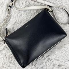 極美品✨ アニエスベー　ターンロック　シボ革　シンプルショルダーバッグ　ブラック 極美品】オウレンティ2WAY ハンドバッグ ターンロック シボ革 黒