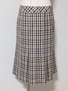 ダックス スカートスーツ 9 W64 ブラウン系 ウール 秋冬 チェック DMW ls00699.jpg