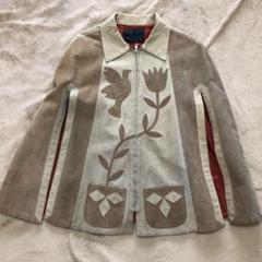 最終値下げ ビンテージ レザー ポンチョ スウェード 古着 ヒッピー 70s