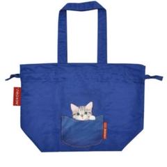 新品未開封 フェリシモ猫部nekobu エコバッグトートバッグ ネイビーのサムネイル