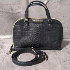 【ショルダーバック】 ハンドバッグ 2way ブラック イタリア製 2way