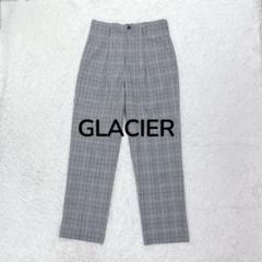 グラシア♡グレンチェック柄テーパードパンツ L グレー 大人キチンと感 トラッド