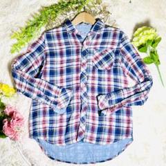 coen DAILYCLOTHING チェック長袖（S)薄手綿100%カジュアルのサムネイル