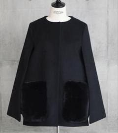 【新品未使用タグ付き】　yori ヨリ　撥水アウター　ブラック yori ヨリ 撥水ストレッチパーカー ブラック ジャケット・アウター