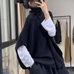 高級感 綺麗め ニット セーター ハイネック 着痩せ ゆったり系 人気新作
