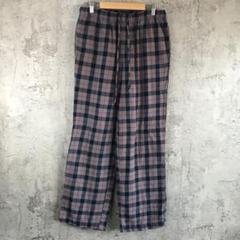 yz185古着　チェックパンツ　パジャマパンツ　グレー　紺　赤　90s Y2K