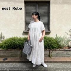 nest Robe　カットカークレース × リネンドレス　ワンピース