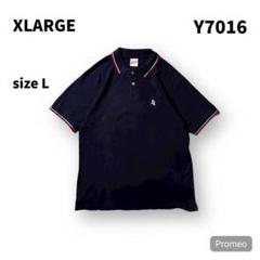 【即購入OK】XLARGE 半袖ポロシャツ　サイズL ネイビー