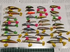 渓流、管理釣場用ミノー34個、 バスデイ、ティムコ、ジャクソン他、有名メーカー 渓流、管理釣場用ミノー34個、 バスデイ、ティムコ、ジャクソン