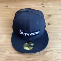 【新品・未着用】　Supreme ネイビーキャップ ロゴ刺繍　サイズ調整可 Supreme $1M Metallic Box Logo New Era SS 20 WEEK 1 (Supreme