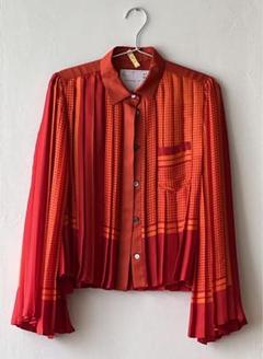 sacai】2023 aw ポルカドット シアーパネル トップス
