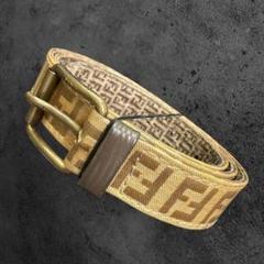 小物 FENDI Logo Zucca Pattern Belt Beige FENDI Logo Zucca Pattern Belt Beige - メルカリ
