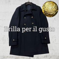 極美品 TAGLIATORE ウール ネイビー ダブルブレストコート Brilla per il gusto（ブリッラ ペル イル グスト）【別注