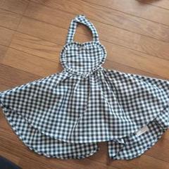 Birthday　ハートエプロンドレス　紺色　cottoli　90cm
