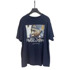 Poetic Justice 2Pac フォトプリントTシャツ / ネイビーのサムネイル