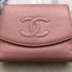 シャネルWホック財布　キャビアスキン　ピンク CHANEL - シャネル CHANEL ホック付き長財布 キャビアスキン