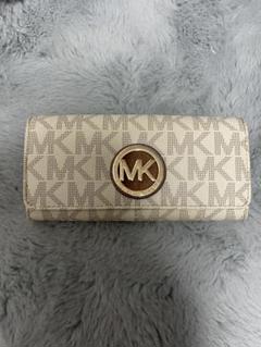 マイケルコース MKロゴ 長財布 ベージュ系