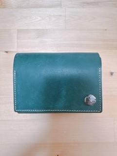motoレザー　コンパクトウォレット　W10R ブルー ラフバケッタ】 MOTO W10R COMPACT WALLET / ブルー